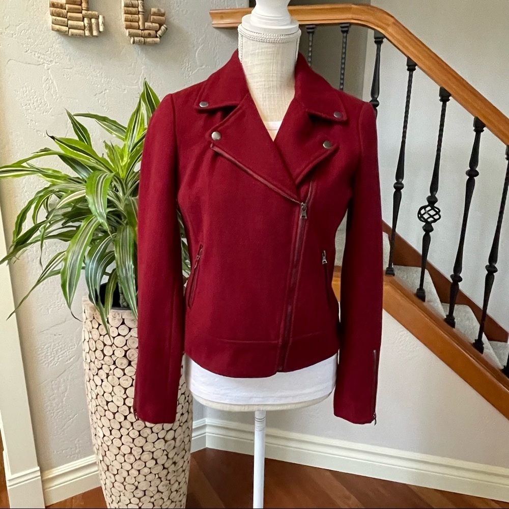 Banana Republic Red moto Jacket
